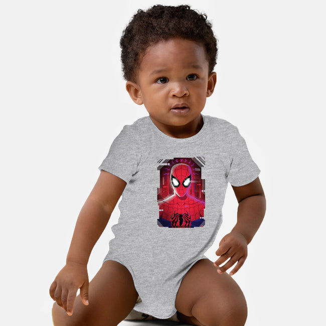 Spider Glitch-baby basic onesie-danielmorris1993