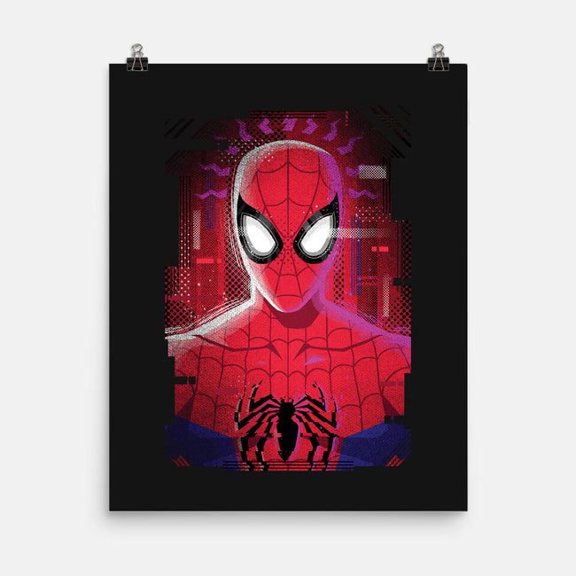 Spider Glitch-none matte poster-danielmorris1993