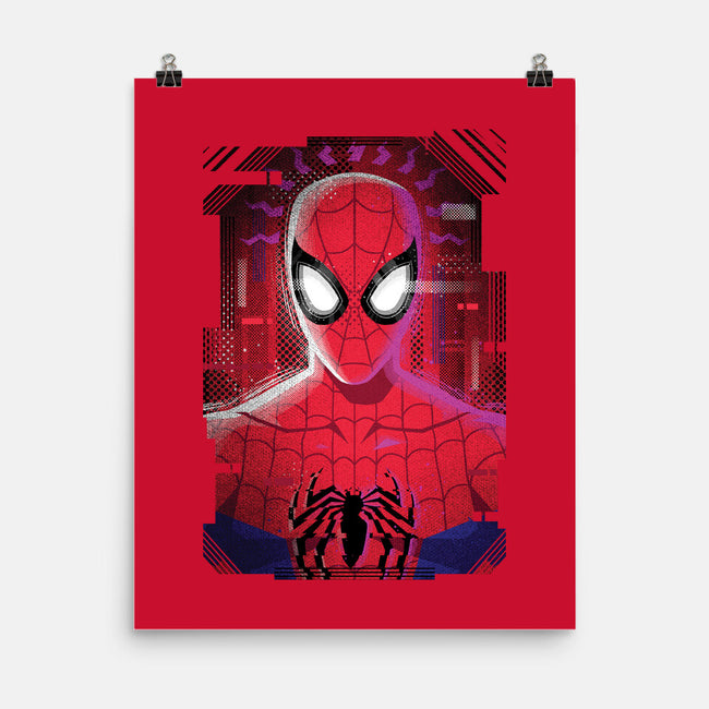 Spider Glitch-none matte poster-danielmorris1993