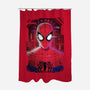 Spider Glitch-none polyester shower curtain-danielmorris1993