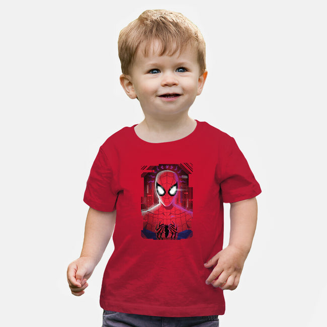 Spider Glitch-baby basic tee-danielmorris1993