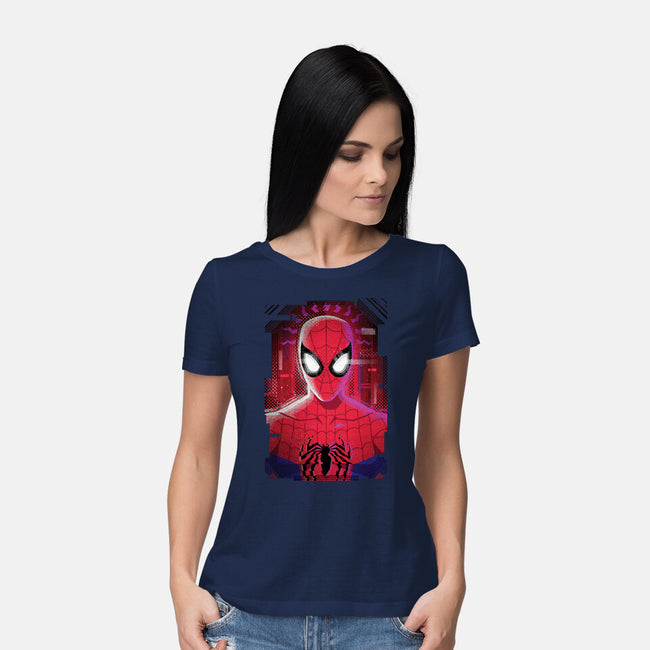 Spider Glitch-womens basic tee-danielmorris1993