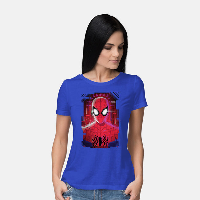 Spider Glitch-womens basic tee-danielmorris1993