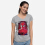 Spider Glitch-womens v-neck tee-danielmorris1993