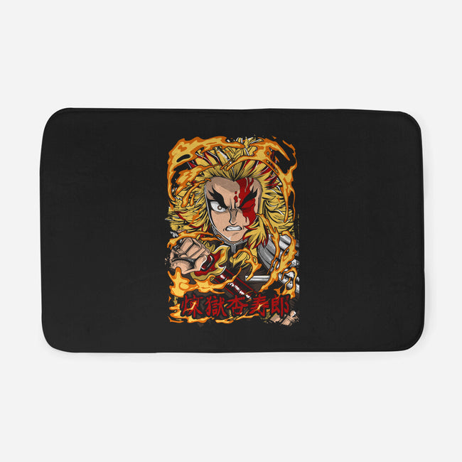 Fury Of Rengoku-none memory foam bath mat-Diego Oliver