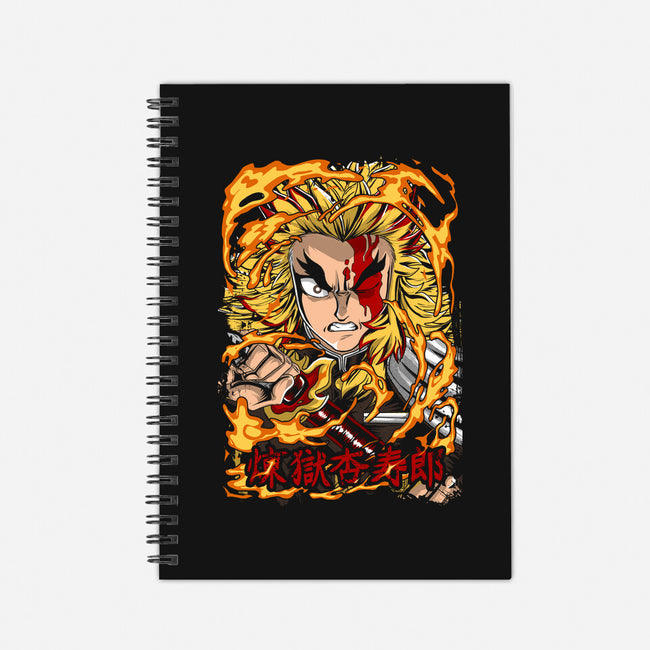 Fury Of Rengoku-none dot grid notebook-Diego Oliver