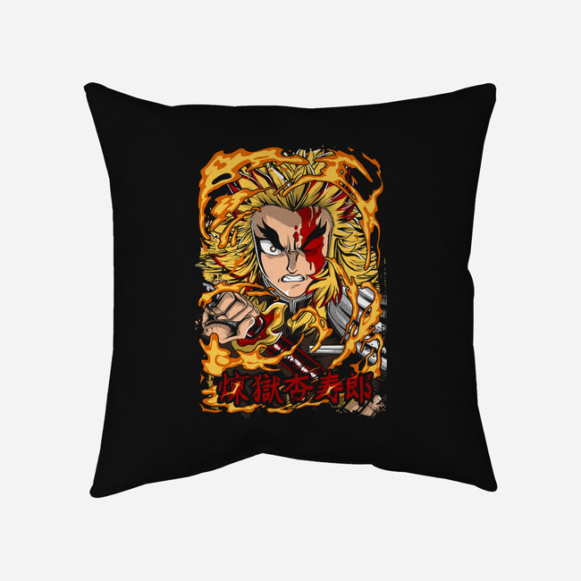 Fury Of Rengoku-none removable cover throw pillow-Diego Oliver