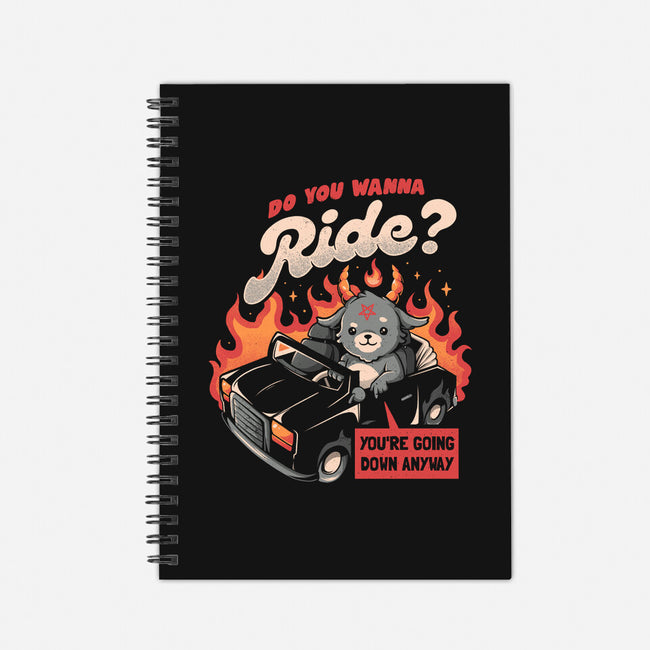 Ride To Hell-none dot grid notebook-eduely