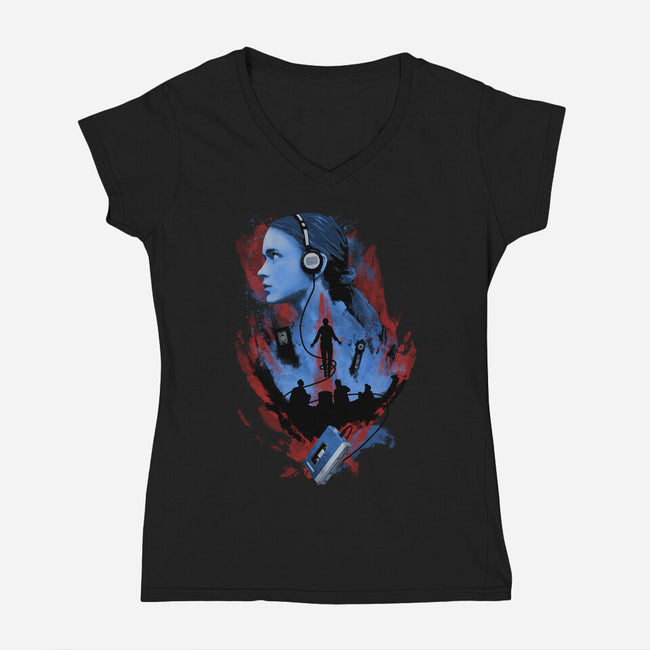 Listen In Case Of Emergency-womens v-neck tee-Poison90