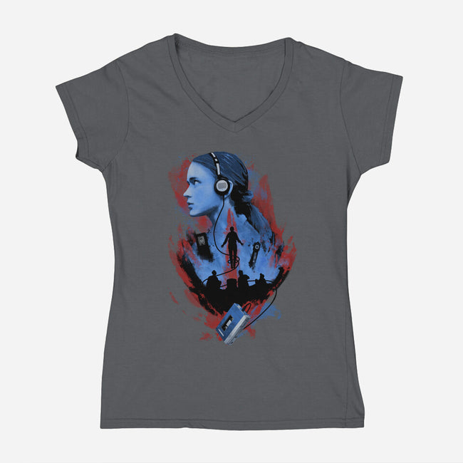 Listen In Case Of Emergency-womens v-neck tee-Poison90