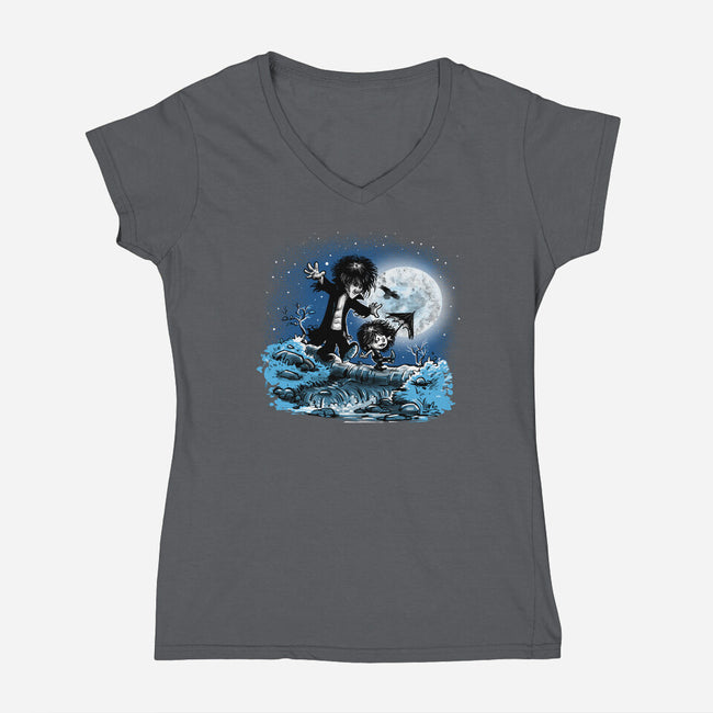 Dream And Death-womens v-neck tee-zascanauta