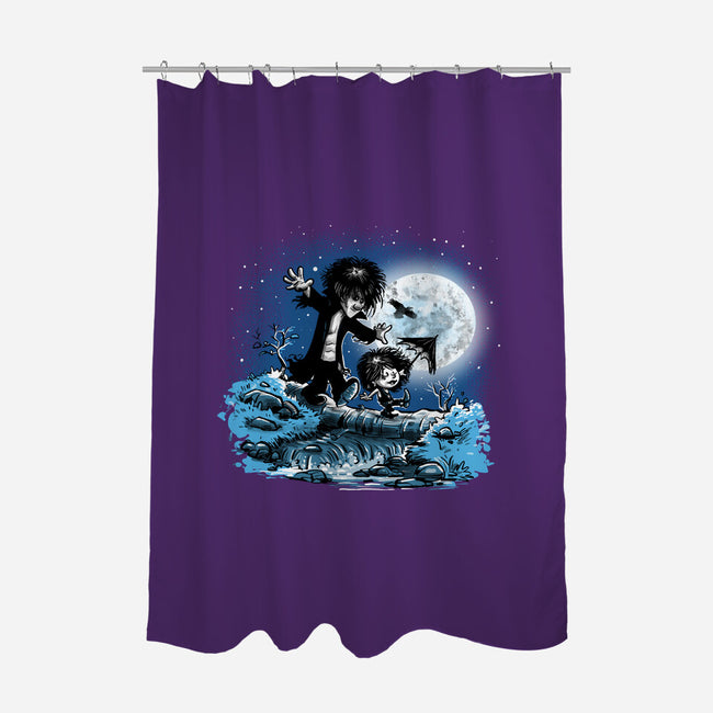 Dream And Death-none polyester shower curtain-zascanauta