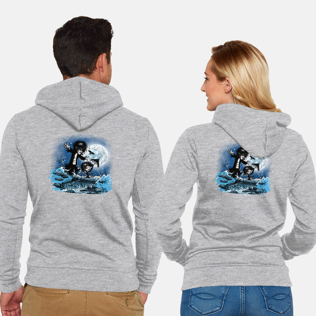 Dream And Death-unisex zip-up sweatshirt-zascanauta