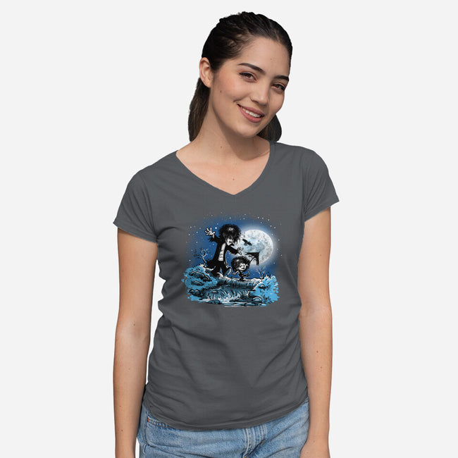 Dream And Death-womens v-neck tee-zascanauta