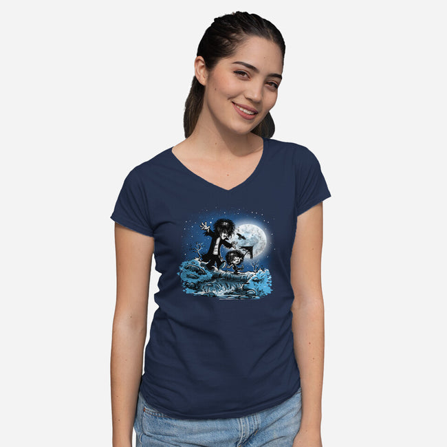 Dream And Death-womens v-neck tee-zascanauta