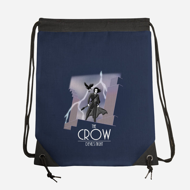 The Animated Crow-none drawstring bag-goodidearyan