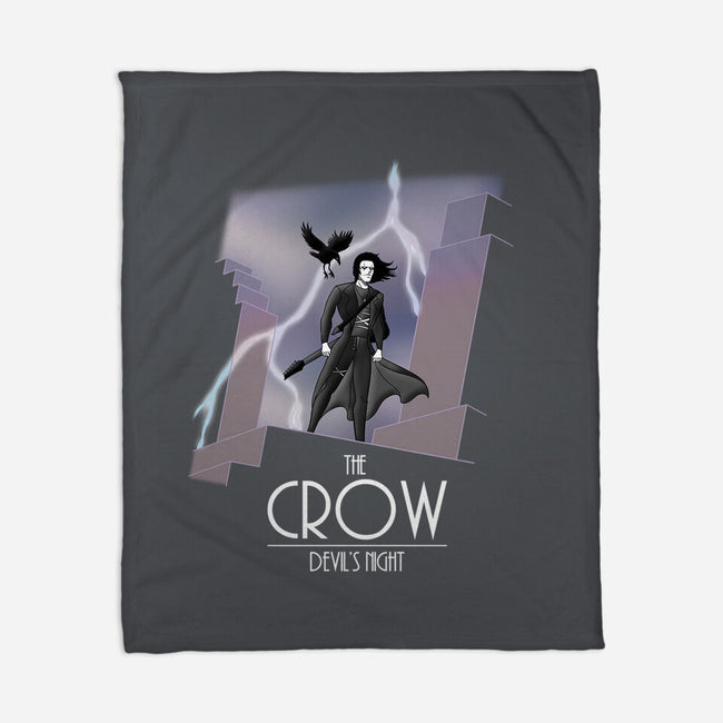 The Animated Crow-none fleece blanket-goodidearyan