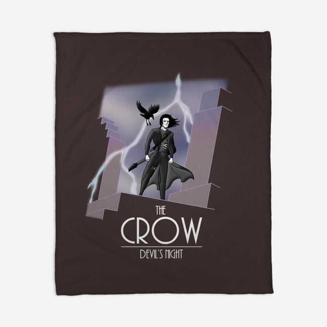 The Animated Crow-none fleece blanket-goodidearyan