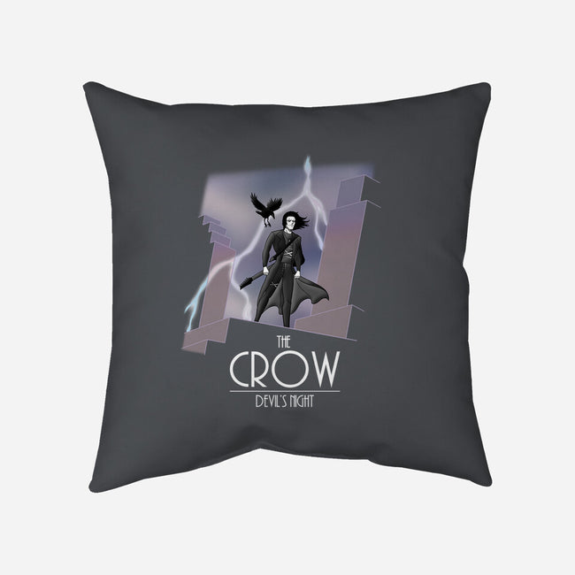 The Animated Crow-none removable cover w insert throw pillow-goodidearyan