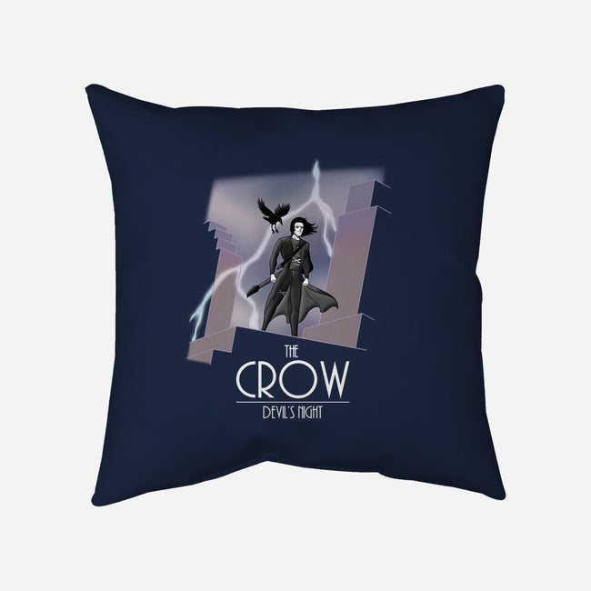 The Animated Crow-none removable cover w insert throw pillow-goodidearyan
