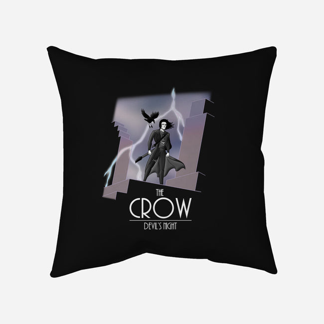The Animated Crow-none removable cover throw pillow-goodidearyan