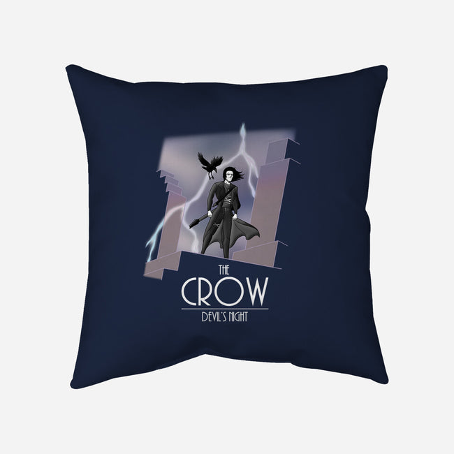 The Animated Crow-none removable cover throw pillow-goodidearyan