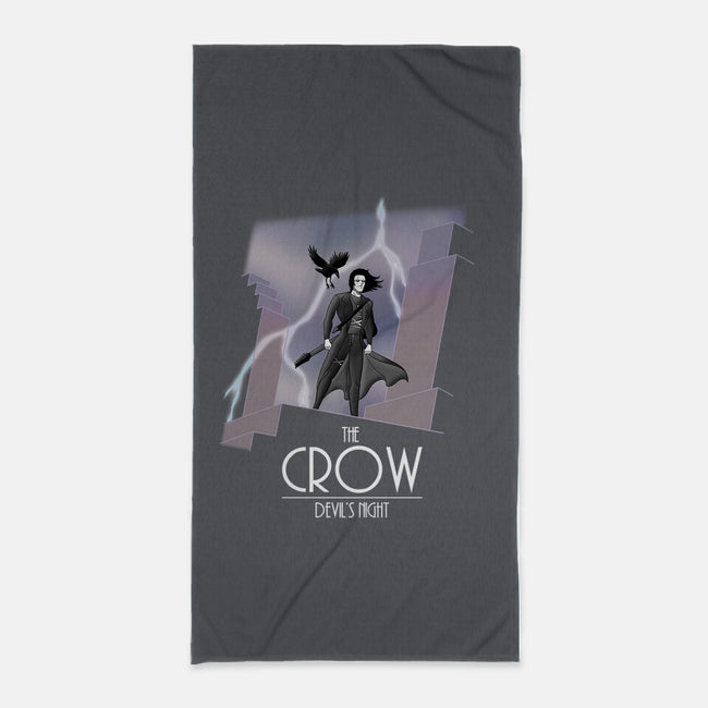 The Animated Crow-none beach towel-goodidearyan