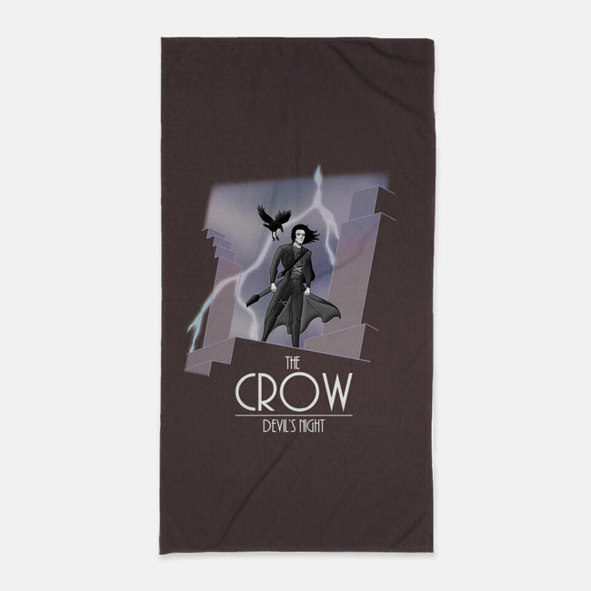 The Animated Crow-none beach towel-goodidearyan