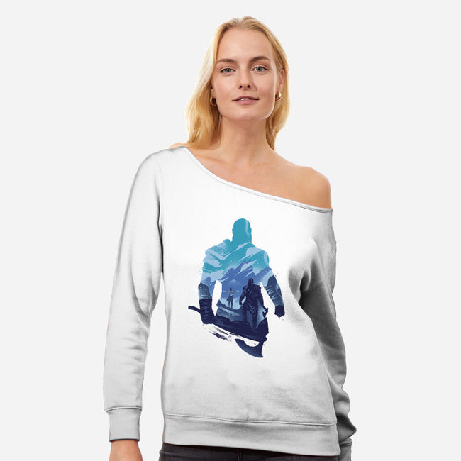 God Killer-womens off shoulder sweatshirt-RamenBoy