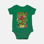 Pizza, Fights And Stories-baby basic onesie-Conjura Geek