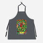 Pizza, Fights And Stories-unisex kitchen apron-Conjura Geek
