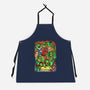 Pizza, Fights And Stories-unisex kitchen apron-Conjura Geek