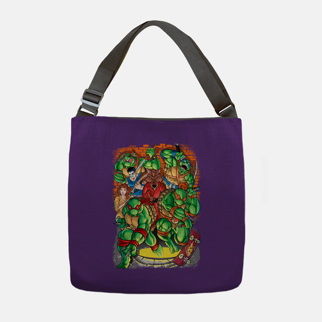 Pizza, Fights And Stories-none adjustable tote bag-Conjura Geek