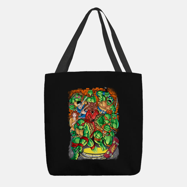 Pizza, Fights And Stories-none basic tote bag-Conjura Geek