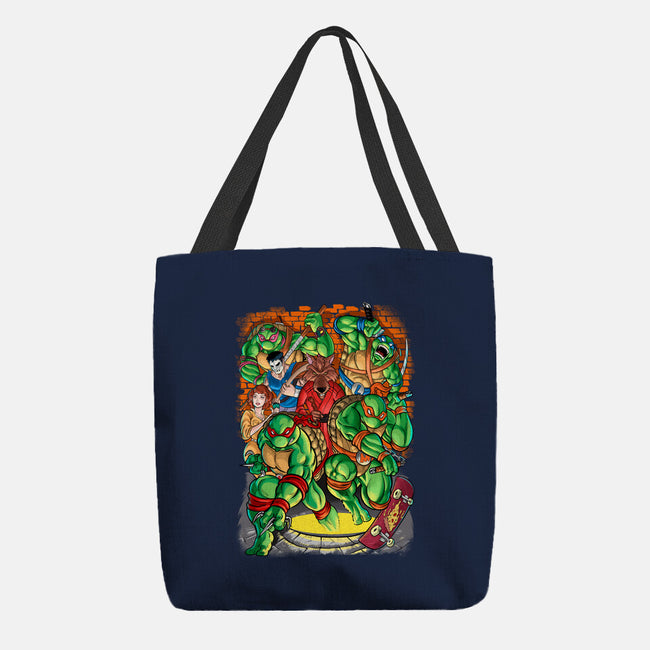 Pizza, Fights And Stories-none basic tote bag-Conjura Geek