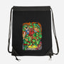 Pizza, Fights And Stories-none drawstring bag-Conjura Geek