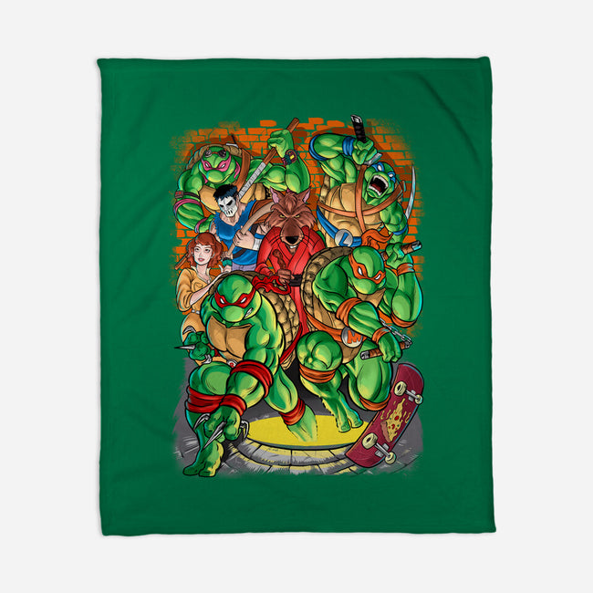 Pizza, Fights And Stories-none fleece blanket-Conjura Geek