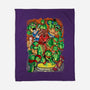 Pizza, Fights And Stories-none fleece blanket-Conjura Geek