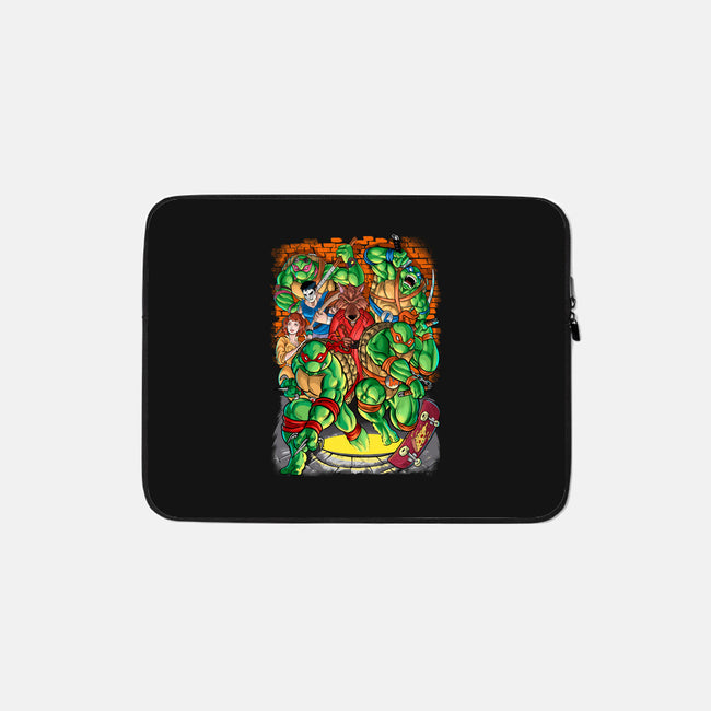 Pizza, Fights And Stories-none zippered laptop sleeve-Conjura Geek