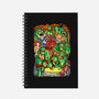 Pizza, Fights And Stories-none dot grid notebook-Conjura Geek