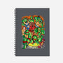 Pizza, Fights And Stories-none dot grid notebook-Conjura Geek