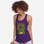 Pizza, Fights And Stories-womens racerback tank-Conjura Geek