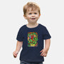 Pizza, Fights And Stories-baby basic tee-Conjura Geek