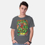 Pizza, Fights And Stories-mens basic tee-Conjura Geek