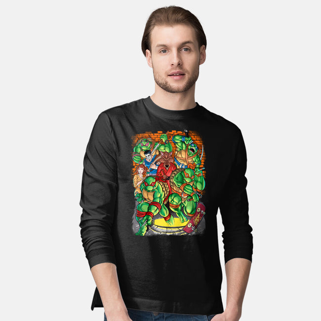 Pizza, Fights And Stories-mens long sleeved tee-Conjura Geek