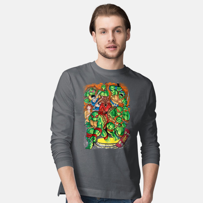 Pizza, Fights And Stories-mens long sleeved tee-Conjura Geek