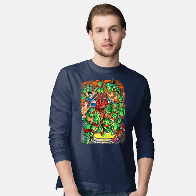 Pizza, Fights And Stories-mens long sleeved tee-Conjura Geek