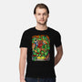 Pizza, Fights And Stories-mens premium tee-Conjura Geek