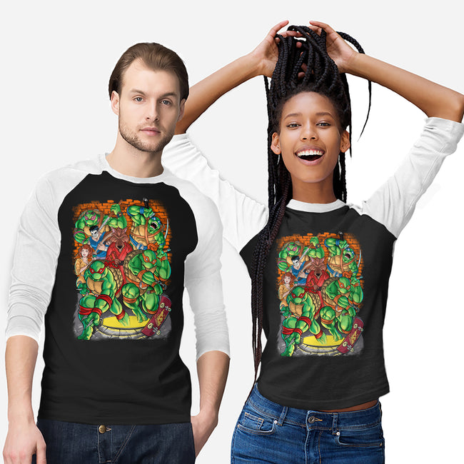 Pizza, Fights And Stories-unisex baseball tee-Conjura Geek
