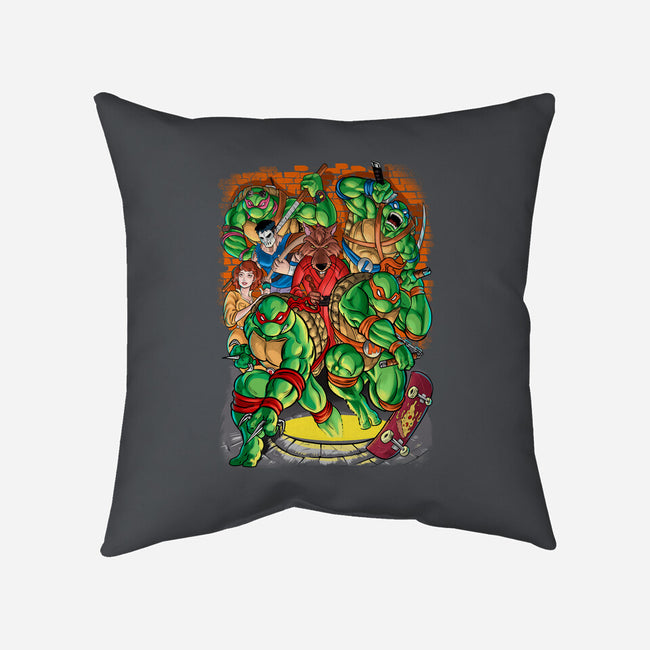 Pizza, Fights And Stories-none removable cover w insert throw pillow-Conjura Geek